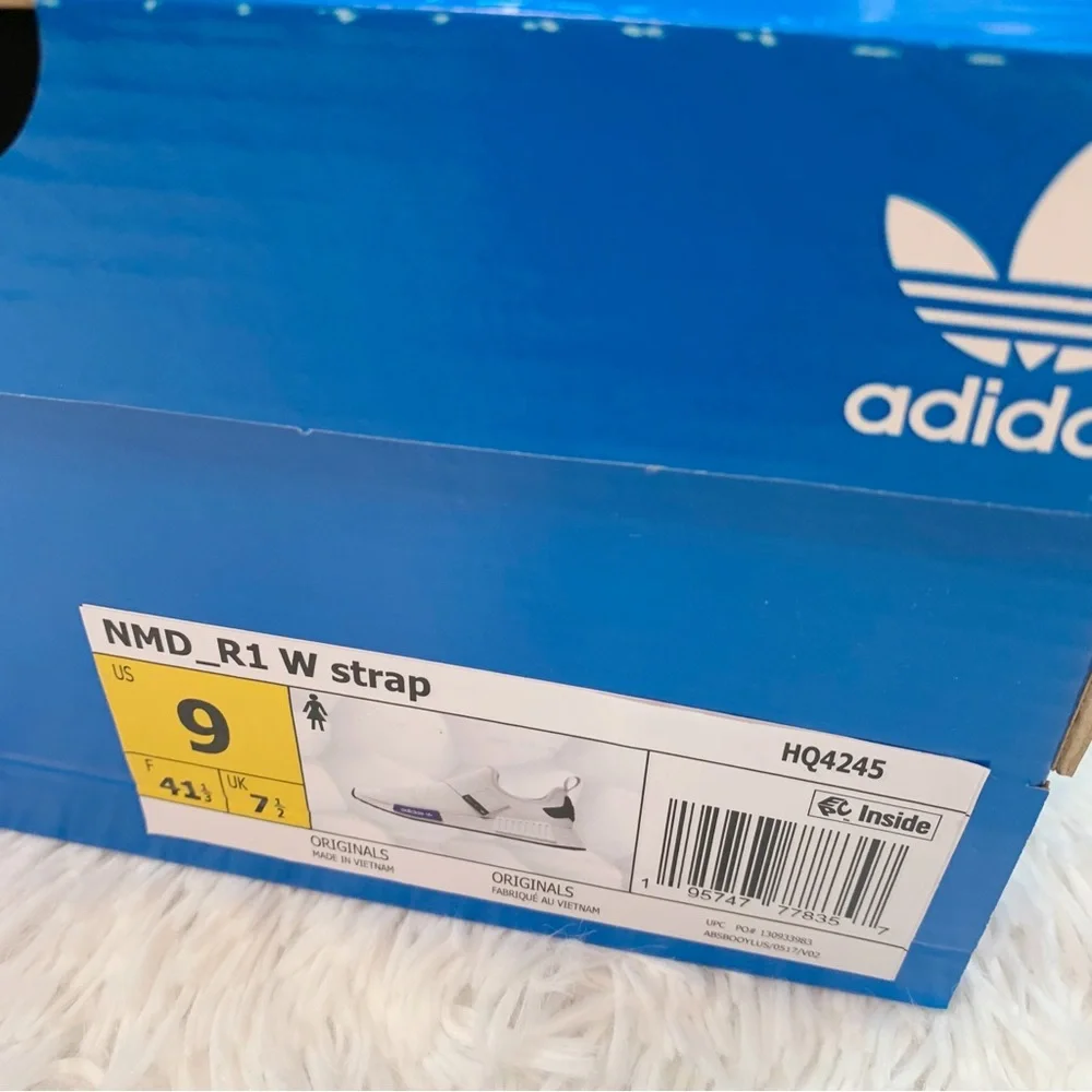 adidas women Originals NMD_R1 Strap cloud White Lucid‎ Blue Core Black shoes